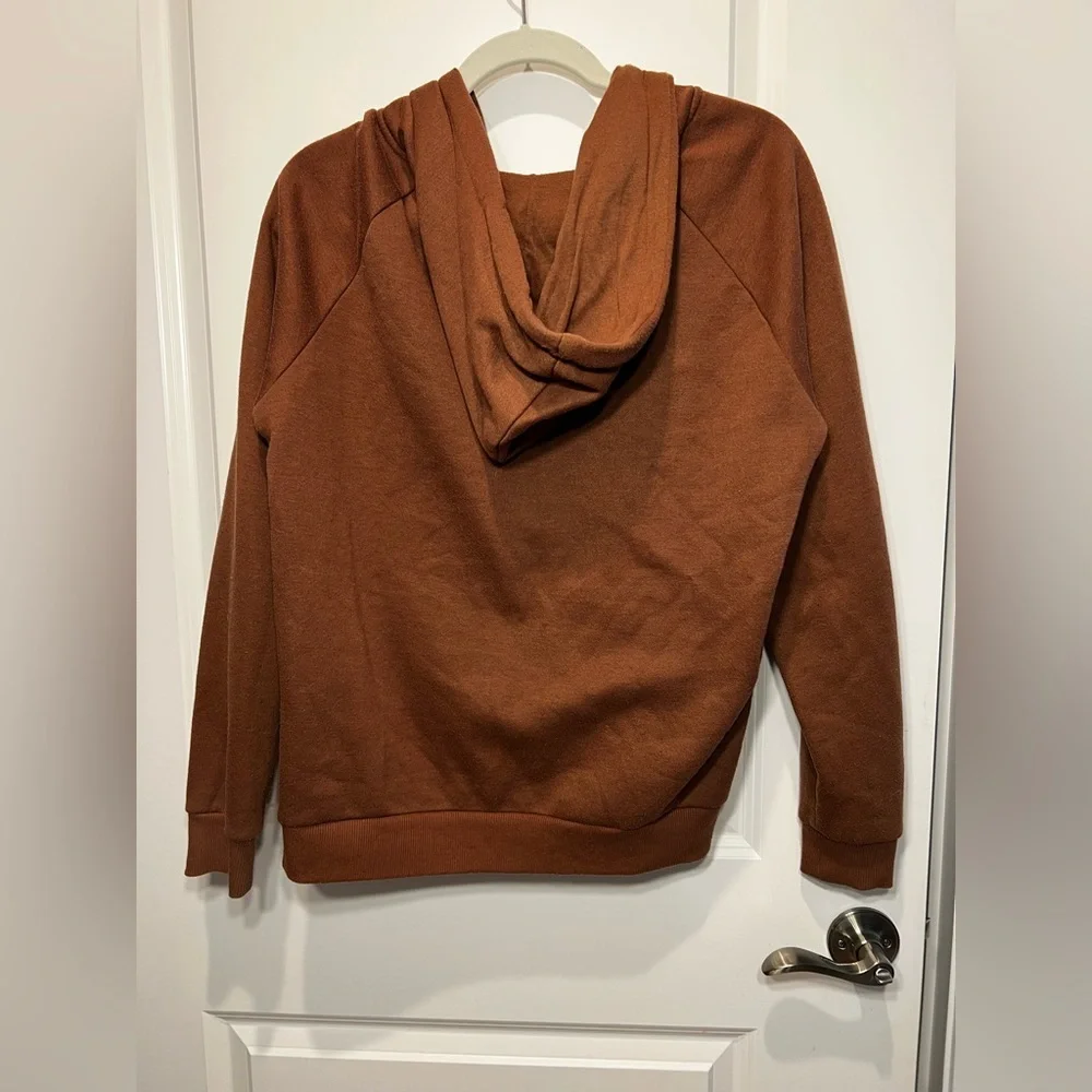 Primark Brown Zip Up Hoodie Size Medium - Picture 7 of 9